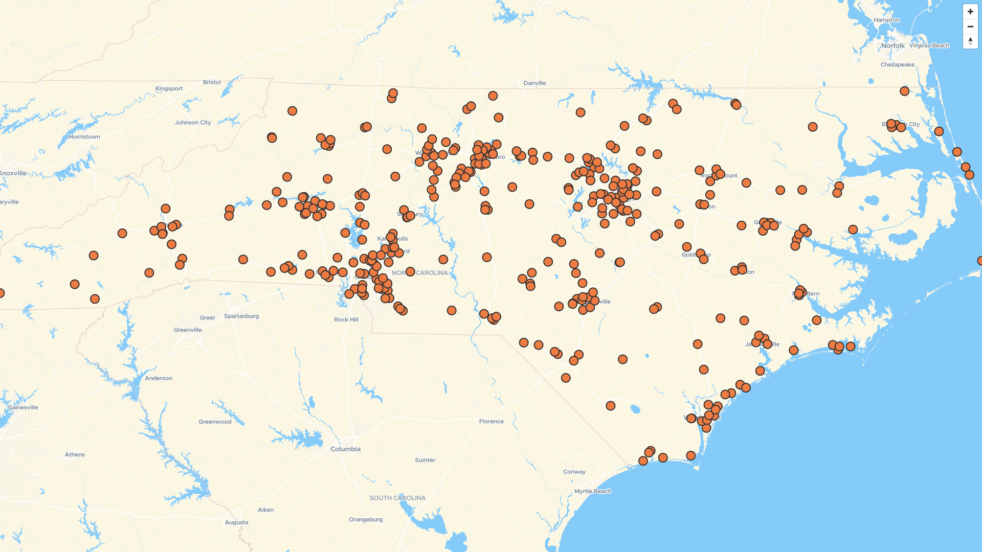 map-of-dollar-tree-locations-in-north-carolina-us-mapstack