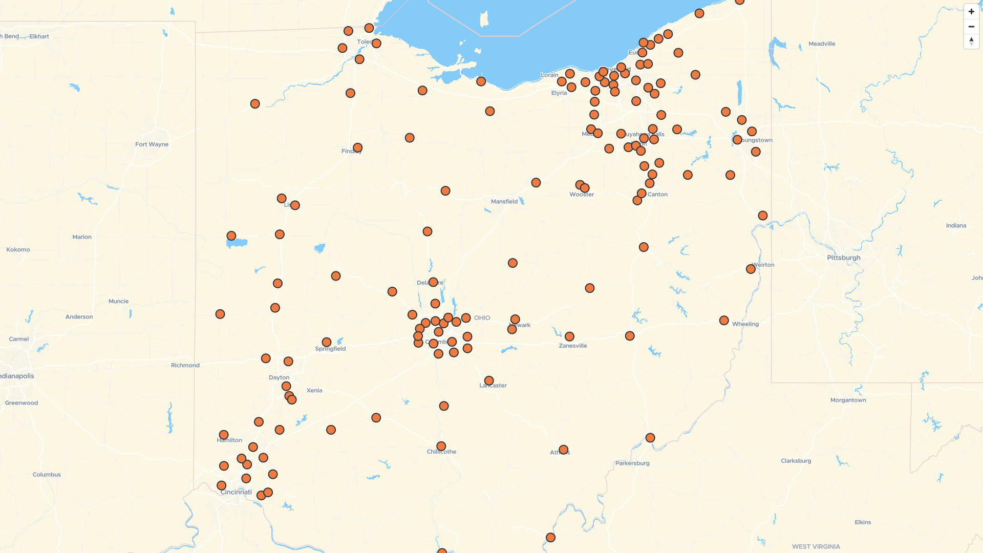 Map of ALDI USA locations in Ohio, US | Mapstack
