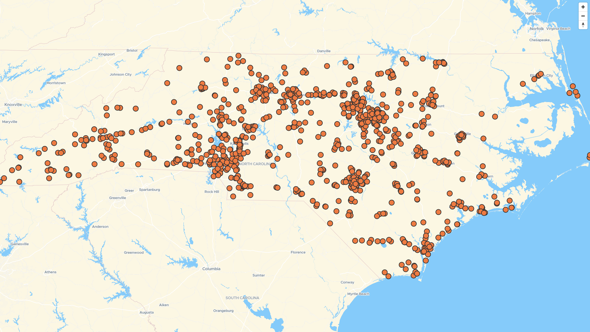 map-of-bp-locations-in-north-carolina-us-mapstack