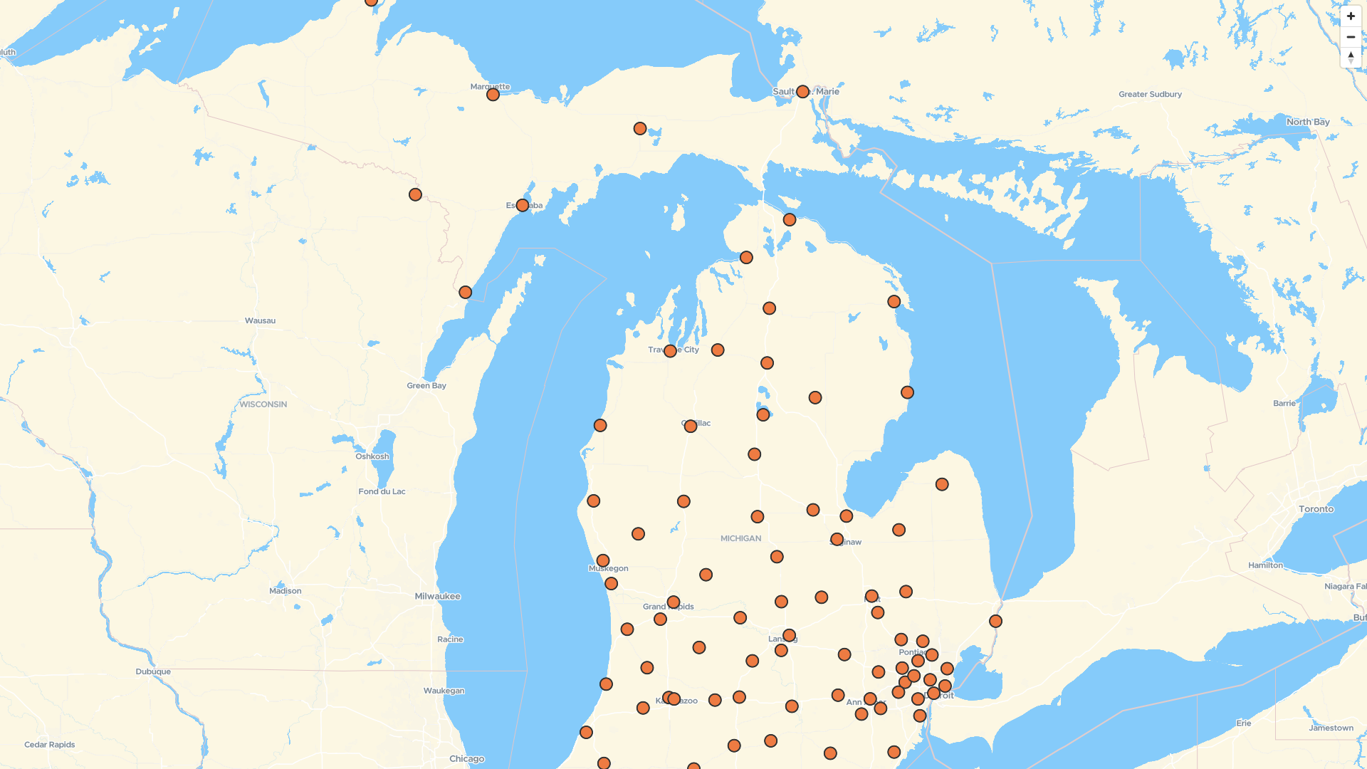 Map of The Church Of Jesus Christ Of Latter-Day Saints locations in