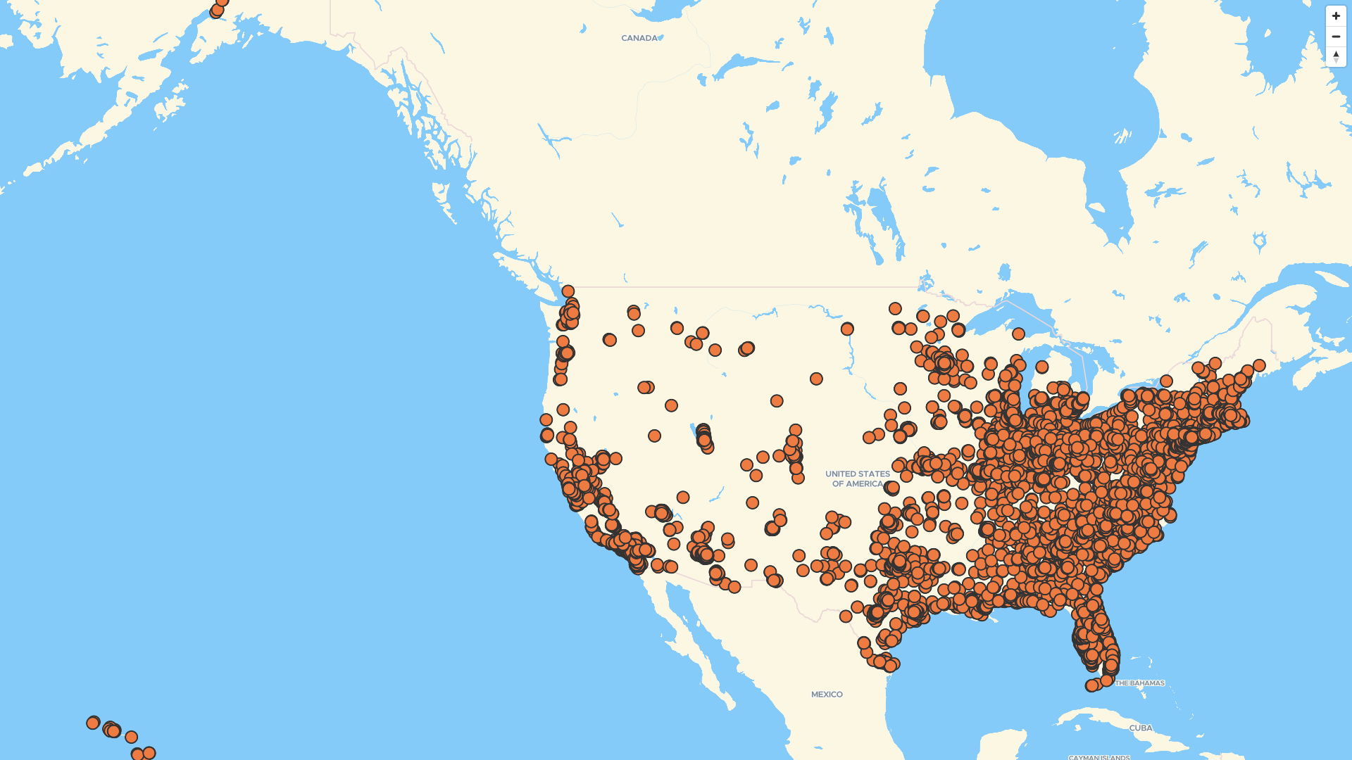 Map of CVS Pharmacy locations, US | Mapstack