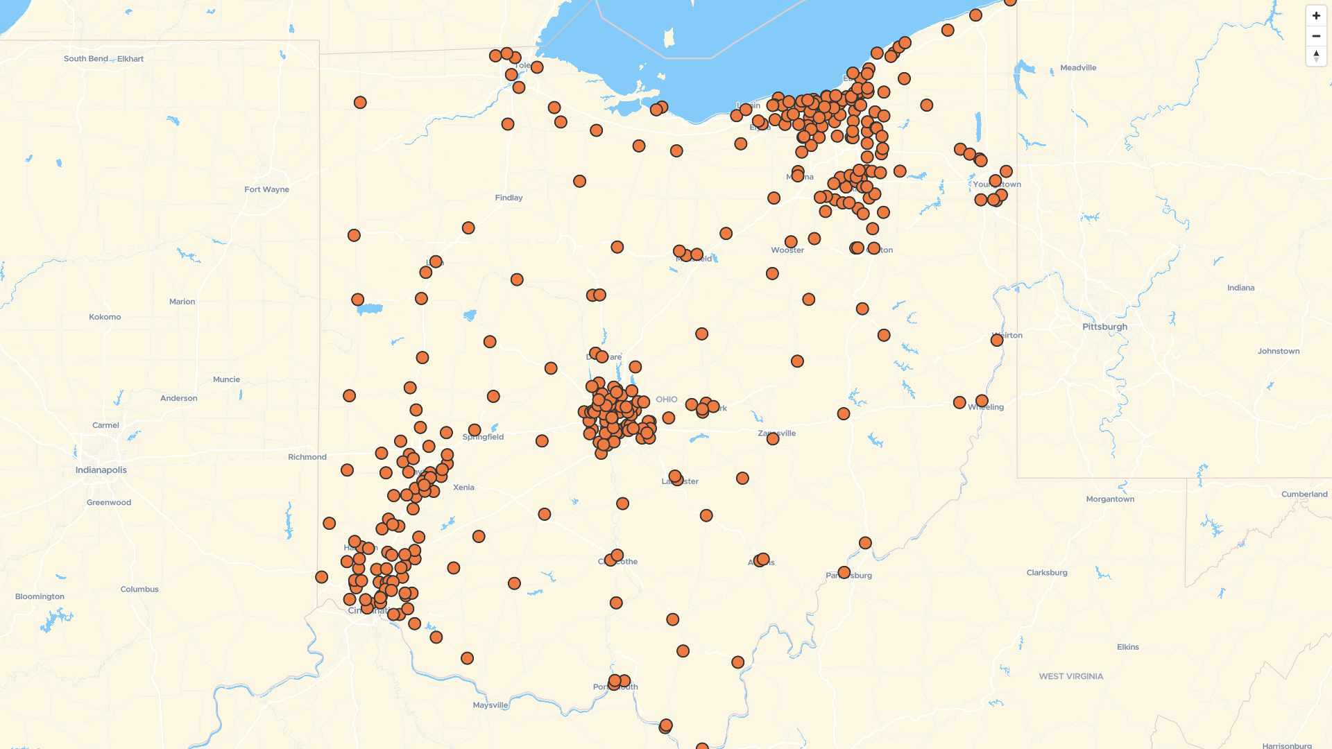Map of CVS Pharmacy locations in Ohio, US | Mapstack