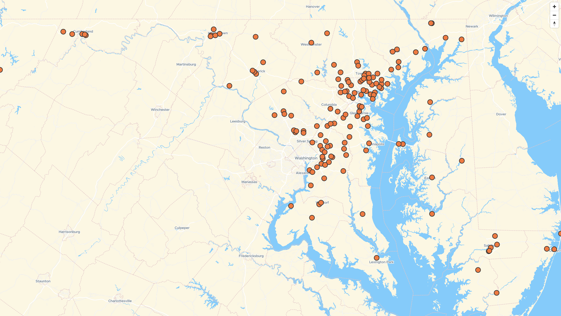 map-of-dollar-tree-locations-in-maryland-us-mapstack